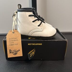 Dr. Martens Baby Walker Shoes in Black and White